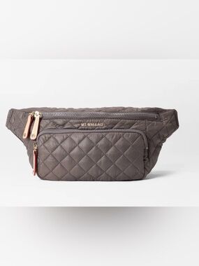 MZ WALLACE Quilted Belt Bag in Taupe